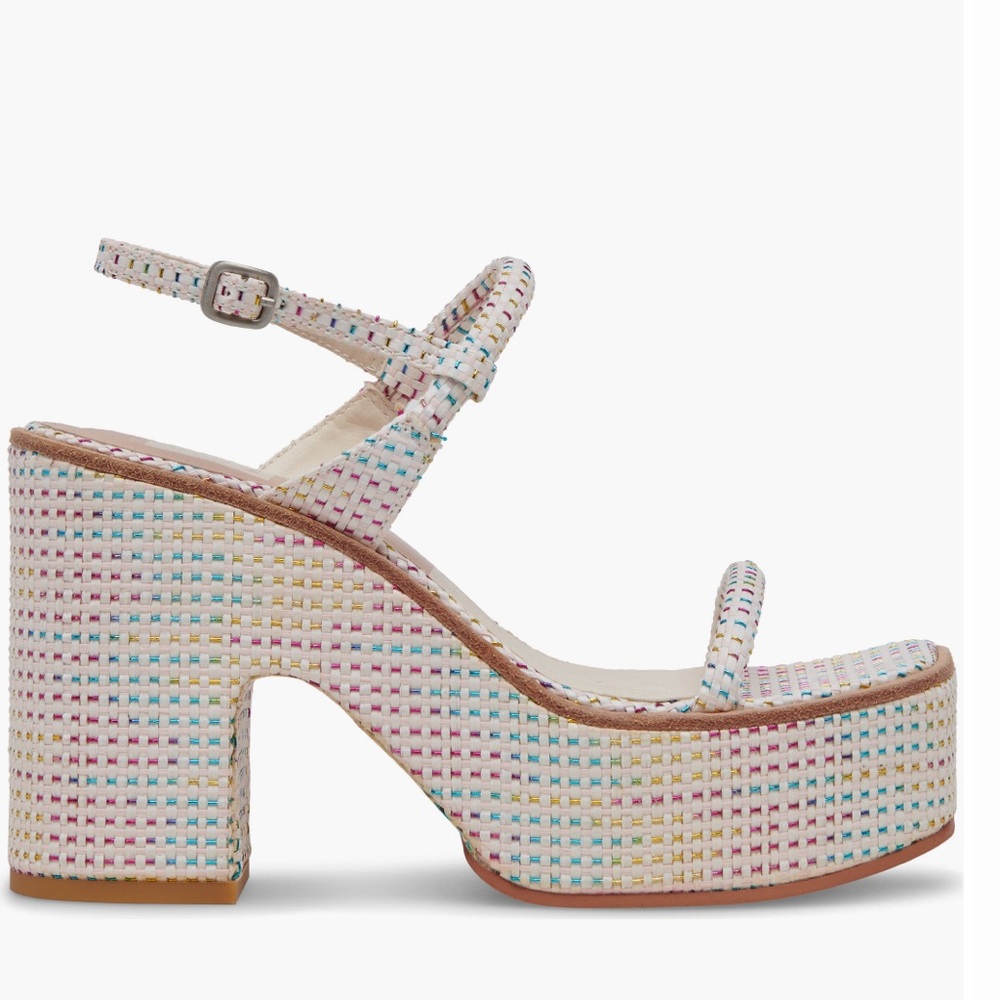 Dolce Vita Multicolor Platform Sandals NWT Size 9.5 - Picture 3 of 7